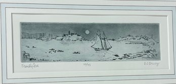 Signed, 'Friendly Cove' By D.J. Drury, Framed Art