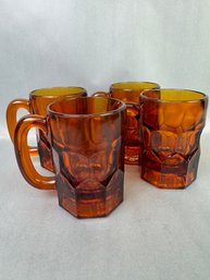 Heavy Amber Colored Mugs