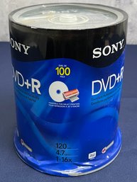 Sealed 100 Pack Of Sony DVDR Discs