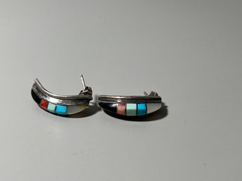 Native American Silver CEKH Signed Earrings