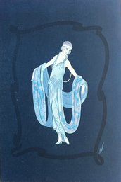 Authenticated Erte Gala Art Card Framed