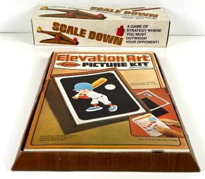 Vintage Scale Down Game & Elevation Art Picture Kit And Frame Lot *Local Pick-Up Only*