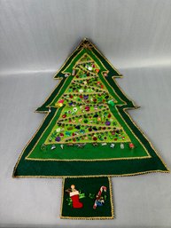 Green Felt Bejeweled Christmas Tree