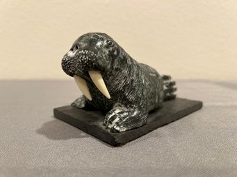 A Wolf Original Soap Stone Walrus Sculpture