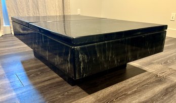 Sliding MCM Black Coffee Table Aldo Tura Style   *Local Pick Up Only*