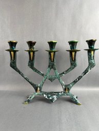 Brass Menorah - 5 Branch