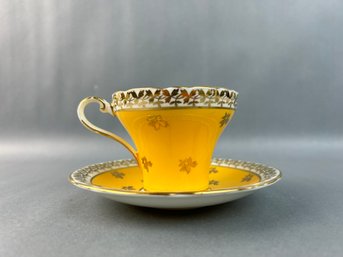 Aynsley Yellow Cup And Saucer