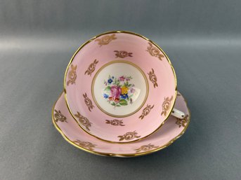 Collingwood Bone China Pink Cup And Saucer