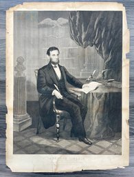J.Serz Engraving Of Abraham Lincoln Signing Emancipation Proclamation - Marked PROOF
