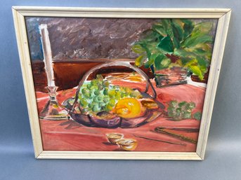 Fruit Bowl Painting Signed H.