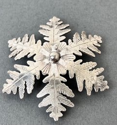 Sterling Snowflake Brooch.