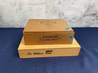 VTG Lot Of 2 Cigar Boxes Aurelia Arrow & COHIBA Cigar Boxes