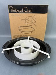 Pampered Chef 9 Inch Cake Pans With Checkerboard Insert