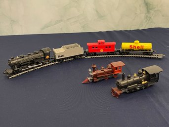 Lot Of 6 Trains & Cars Shell Oil Fletcher Barnhardt Assorted N Gauge