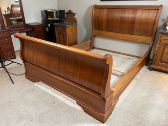 Solid Queen Sleigh Bed Frame