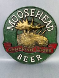 Hard Plastic Moosehead Beer Sign