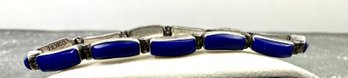 950 Silver And Blue Stone Bracelet