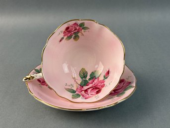 Paragon Pink Rose Cup And Saucer