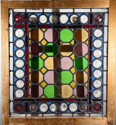 Vintage Stained Glass Window #1 -Local Pickup Only