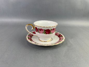 Roses Cup And Saucer