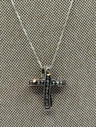 Sterling Silver Cross And Chain -made In Italy