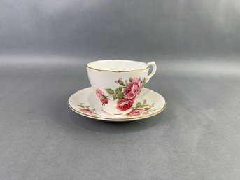Collingwood Roses Cup And Saucer Fine Bone China