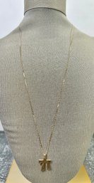 14k Chai Pendant With 14k Chain