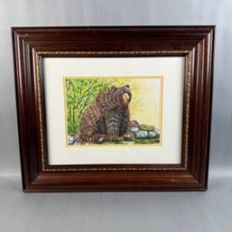Susan LeBow - Bear On The Rocks - Original Watercolor