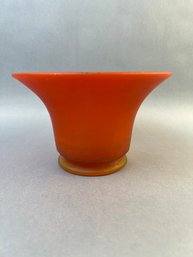 Yellow Orange Glass Vase.