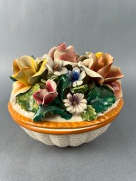 Heavy Porcelain Covered Dish From Italy.