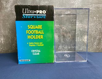 Clear Square Football Holder With Box