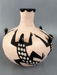 Acoma & Louis, Nadine Mansfield Pottery Vase With Lizards.
