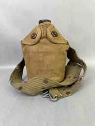 US Military Canteen With Carrying Belt -1945