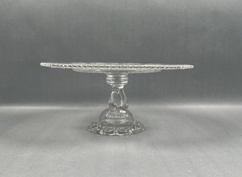 Sandwich Glass Pedestal Cake Stand