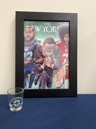 The New Yorker Football Picture & Seattle Mariners Shot Glass