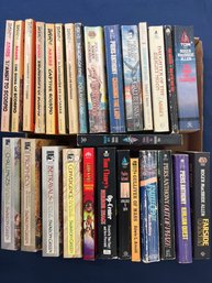 Lot Of 27 Mostly Sci-fi Books, Akers, Anthony, Green, Clancy.