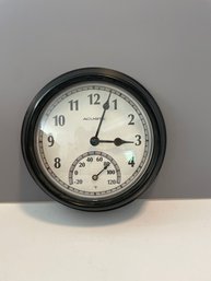 Acu-rite Battery Wall Clock With Temperature Gauge