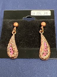 Thelma Paris Pierced Earrings-pink