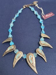 Thelma Paris Light Blue Stone Necklace