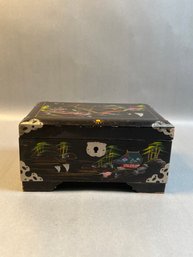 Vintage Japanese Music Jewelry Box With Abalone