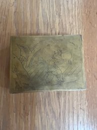 Asian Brass Box With Wood Inside