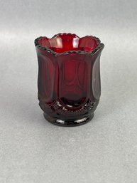 Ruby Red Tooth Pick Holder, Possibly L E Smith