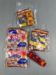 Lot Of 5 Vintage McDonald's Hot Wheels -in Package, Except 1