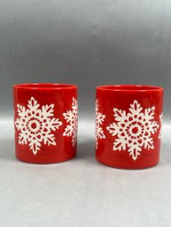 Waechtersbach Snow Flake Mugs Set Of 2