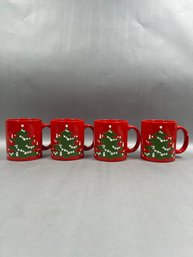 Waechtersbach Christmas Tree Mugs Set Of 4