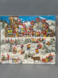 1960's Advent Calendar Made In Denmark