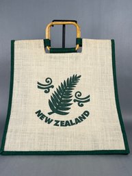 New Zealand Cloth Bag With Wood Handles