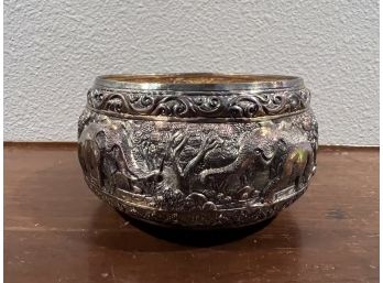950 Silver Elephant Bowl. **Local Pickup Only**