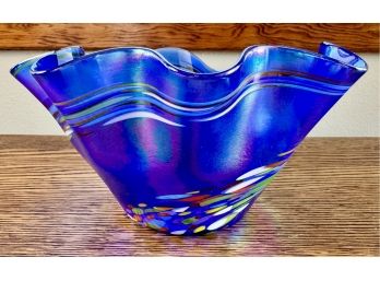 Glass Eye Studio Freeform Art Glass Bowl - USA **Local Pickup Only**