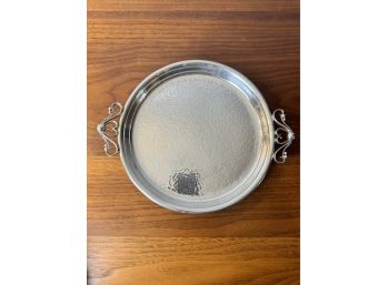 Williamsburg Virginia - Shirley- Hammered Pewter Tray **Local Pickup Only**